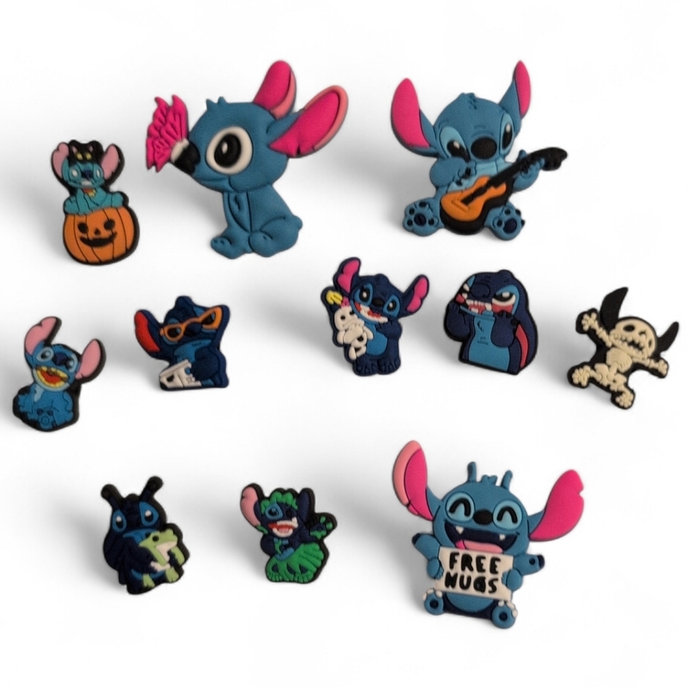 2/$20 11pc New Disney Stitch Croc Bundle
